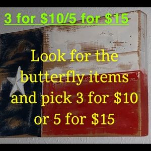 🦋 3 for $10 or 5 for $15 🦋